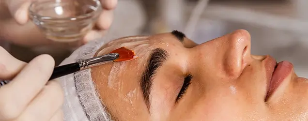 smooth and glowing skin after chemical peel treatment